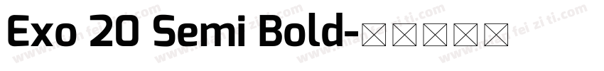 Exo 20 Semi Bold字体转换